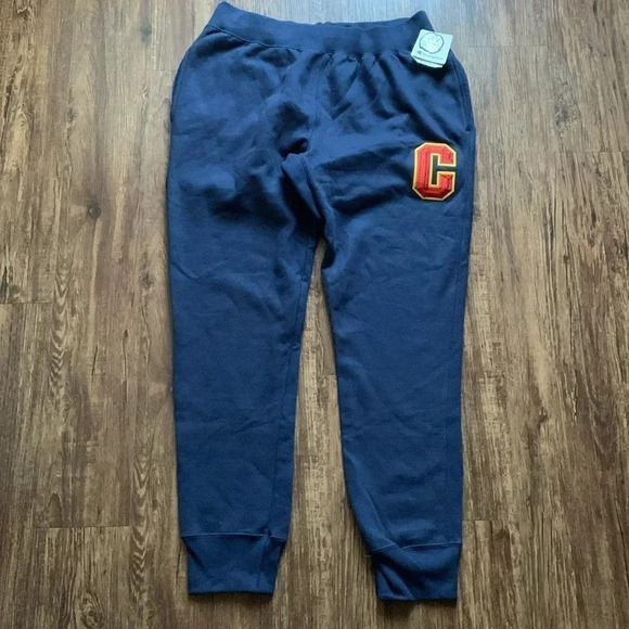 Champion Pants Big C Embroidered Jogger Fleece Sweatpants Blue Men’s XL New - Picture 1 of 10